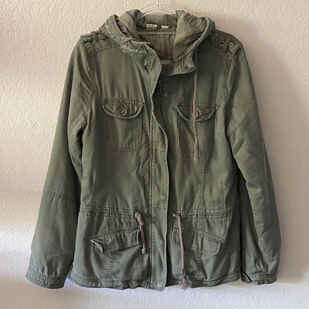 Roxy Khaki Utility Jacket for Women olive size L
